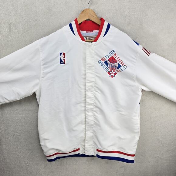 Mitchell & Ness 1991 NBA All-Star Game Charlotte Jacket Mens XL White Basketball - Picture 3 of 16